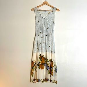 Top shop vintage midi floral dress size us 2